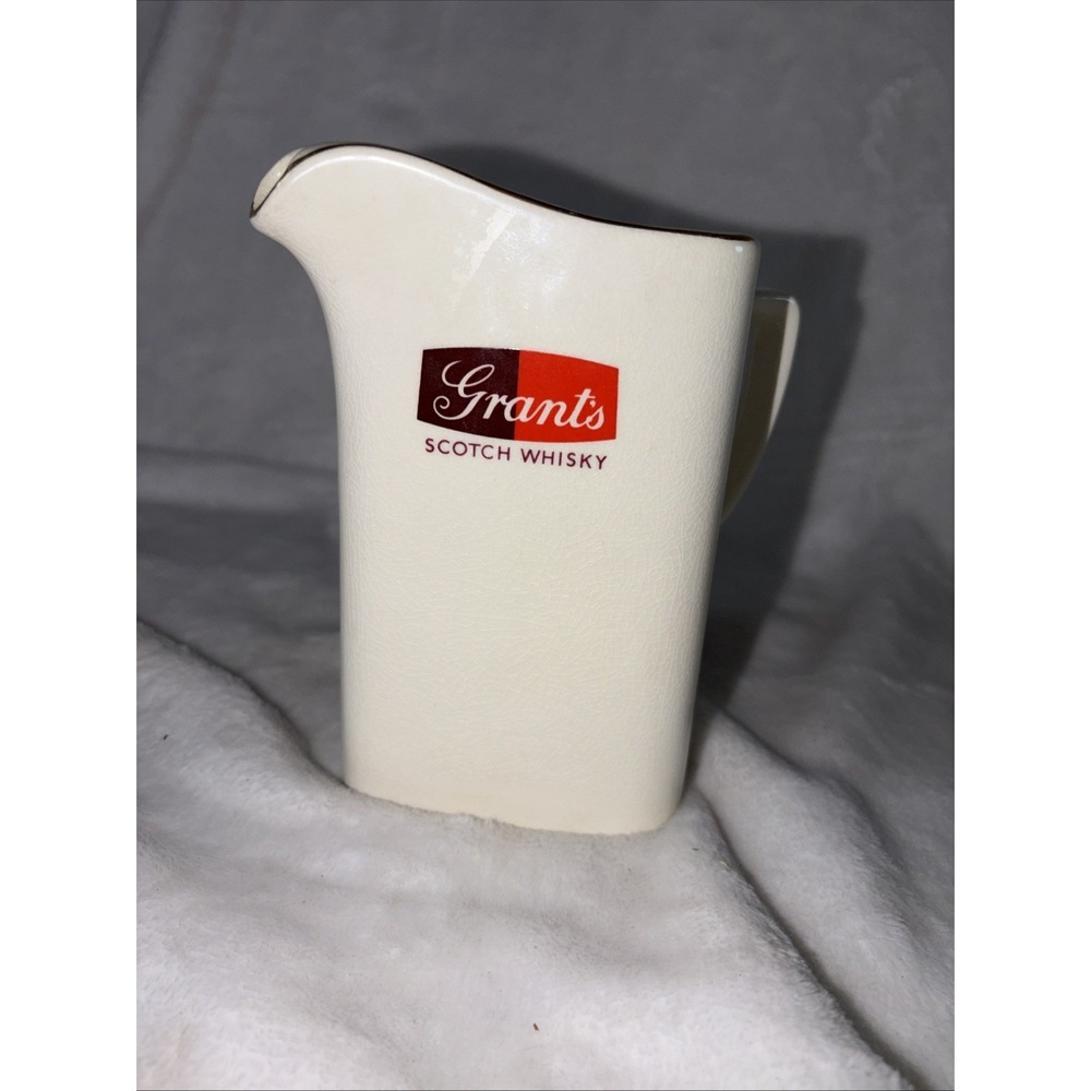 Vintage 70s Grant's Scotch‎ Whisky Ceramic Water Jug Pitcher Triangular Wade GVC